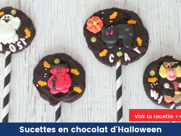 Sucettes en chocolat d'Halloween